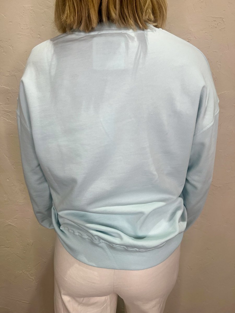 Santorini Embroidered Sweatshirt - Revel Boutique