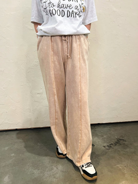 Saturday Drawstring Sweat - Dark Taupe - Revel Boutique
