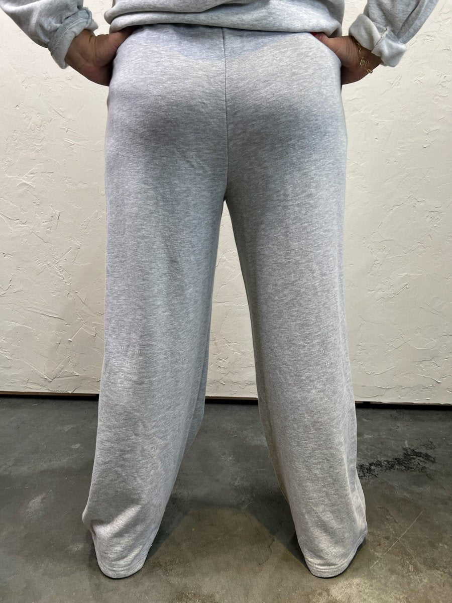 Saturday Drawstring Sweat - Heather Gray - Revel Boutique