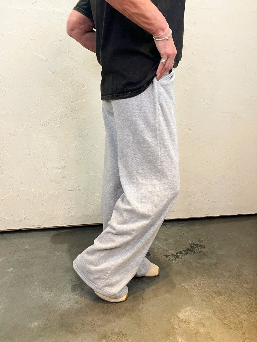 Saturday Drawstring Sweat - Heather Gray - Revel Boutique