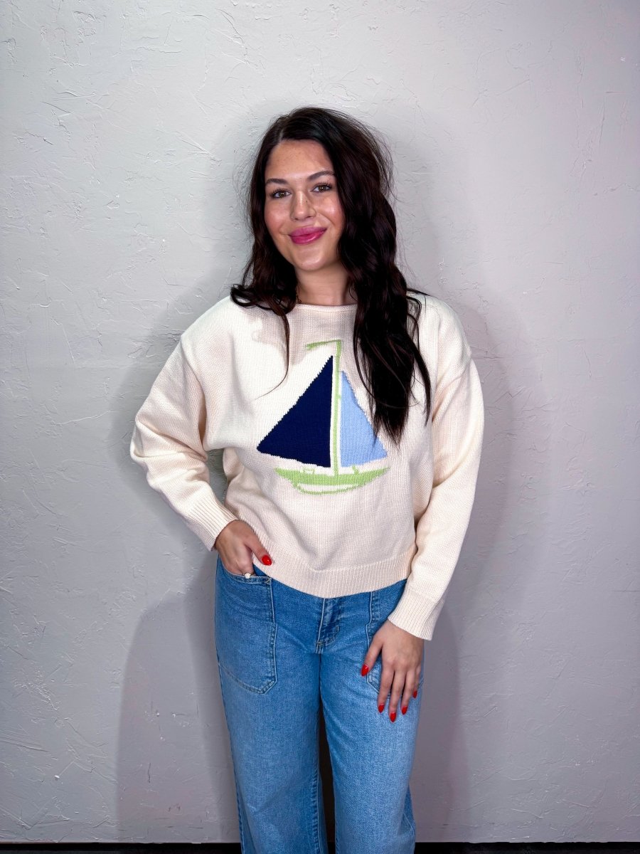 Set Sail Sweater - Ivory - Revel Boutique