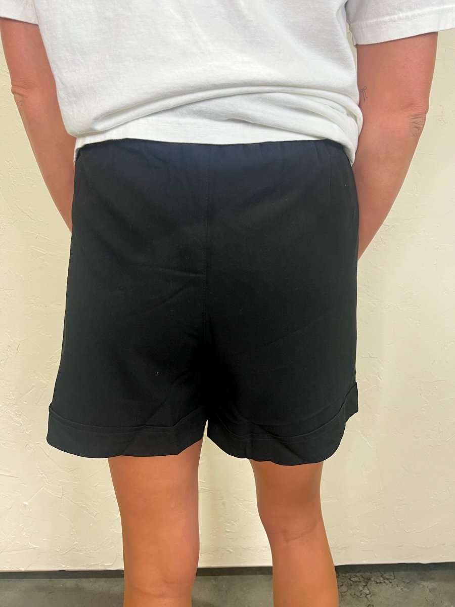Shay High - Waisted Shorts - Black - Revel Boutique