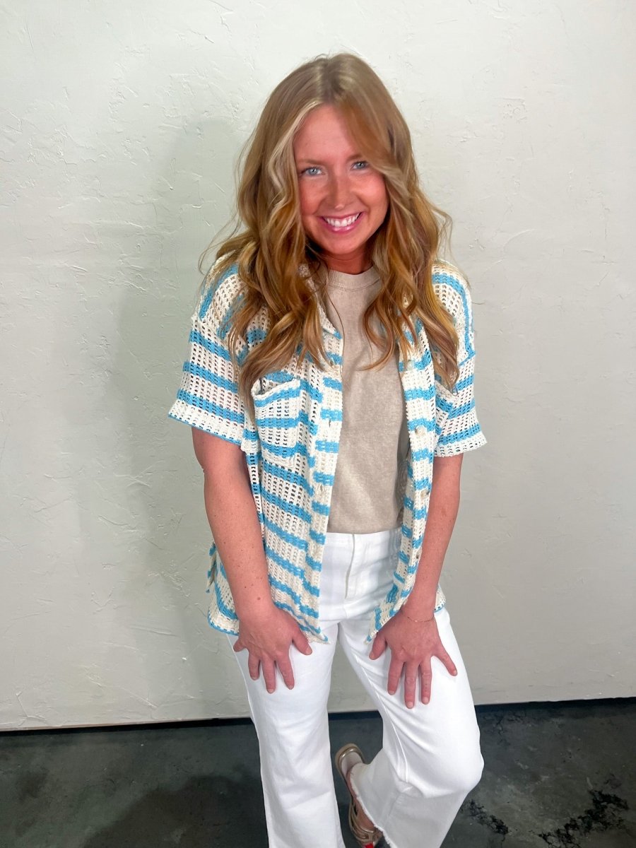 Shoreside Button Up Top - Revel Boutique