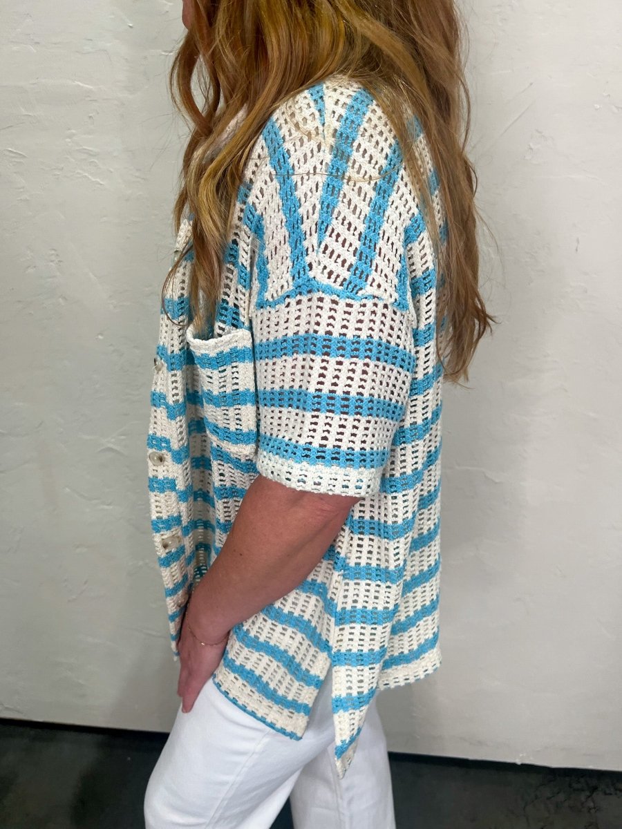 Shoreside Button Up Top - Revel Boutique