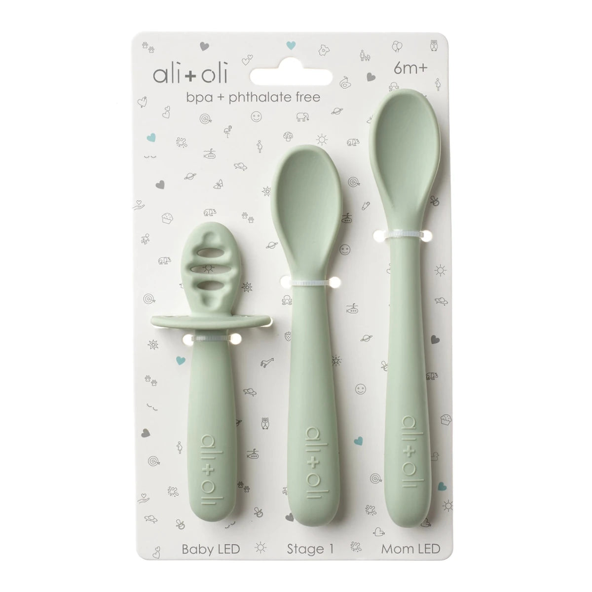 Silicone Spoon Set - Sage - Revel Boutique
