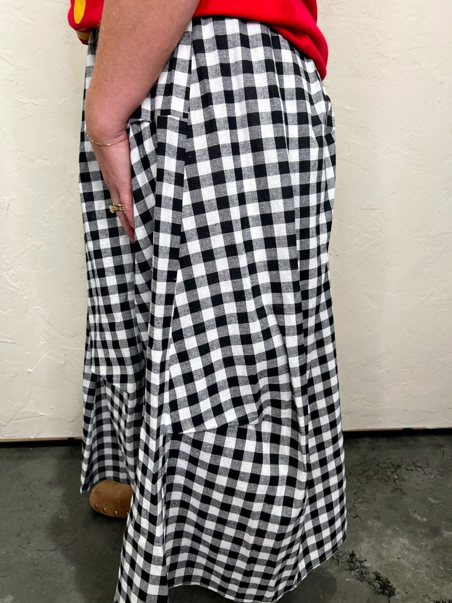 Slipped Away Check Skirt - Revel Boutique