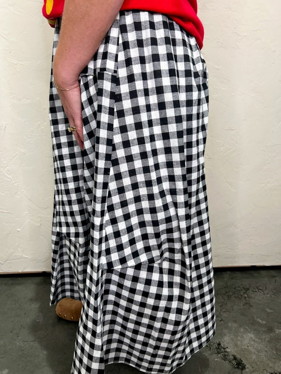 Slipped Away Check Skirt - Revel Boutique
