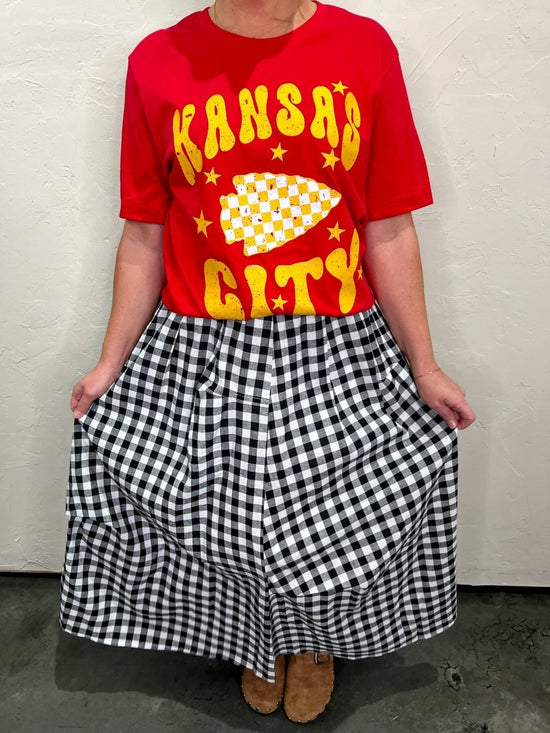 Slipped Away Check Skirt - Revel Boutique