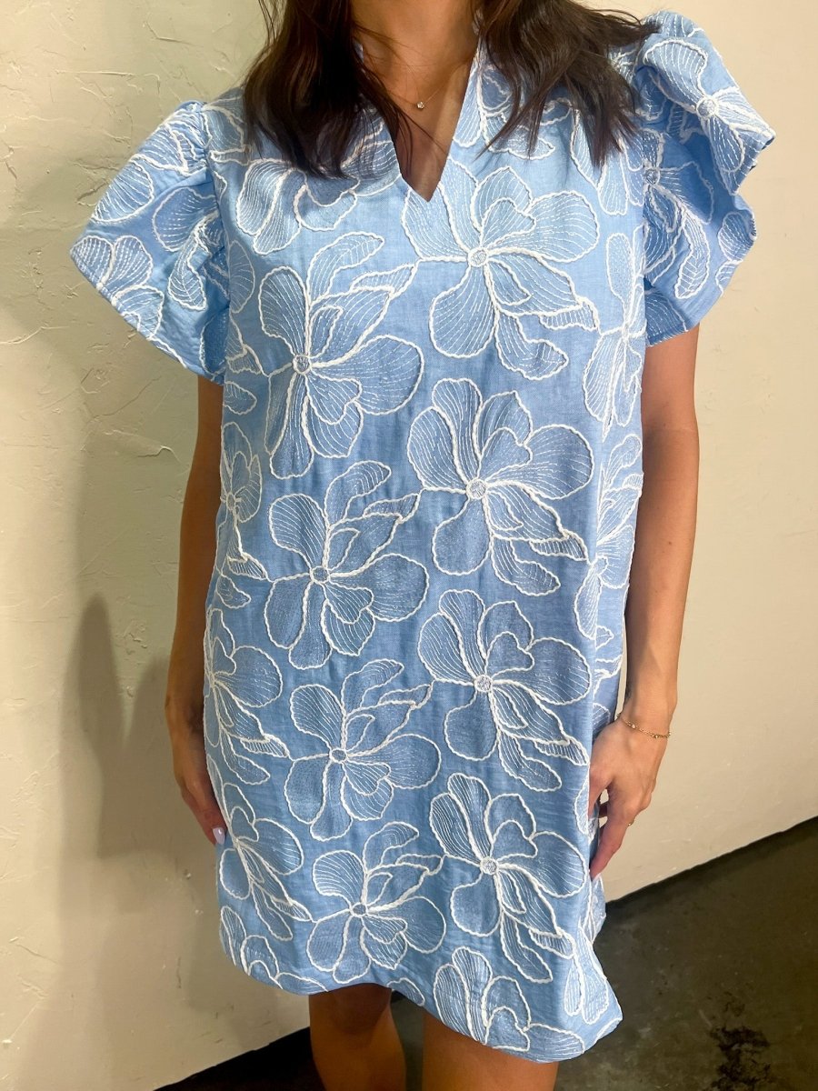 Something Blue Mini Dress - Revel Boutique