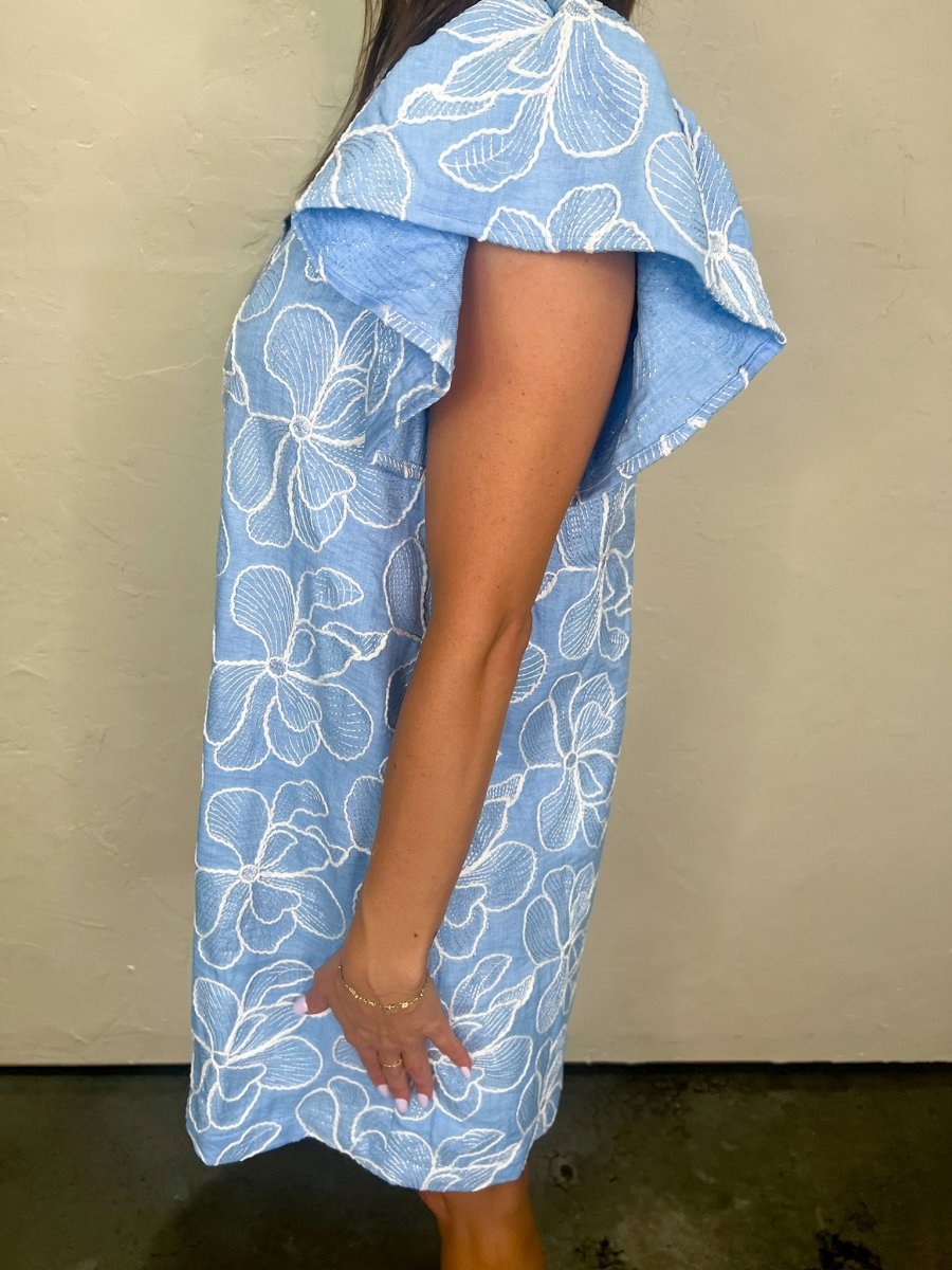Something Blue Mini Dress - Revel Boutique