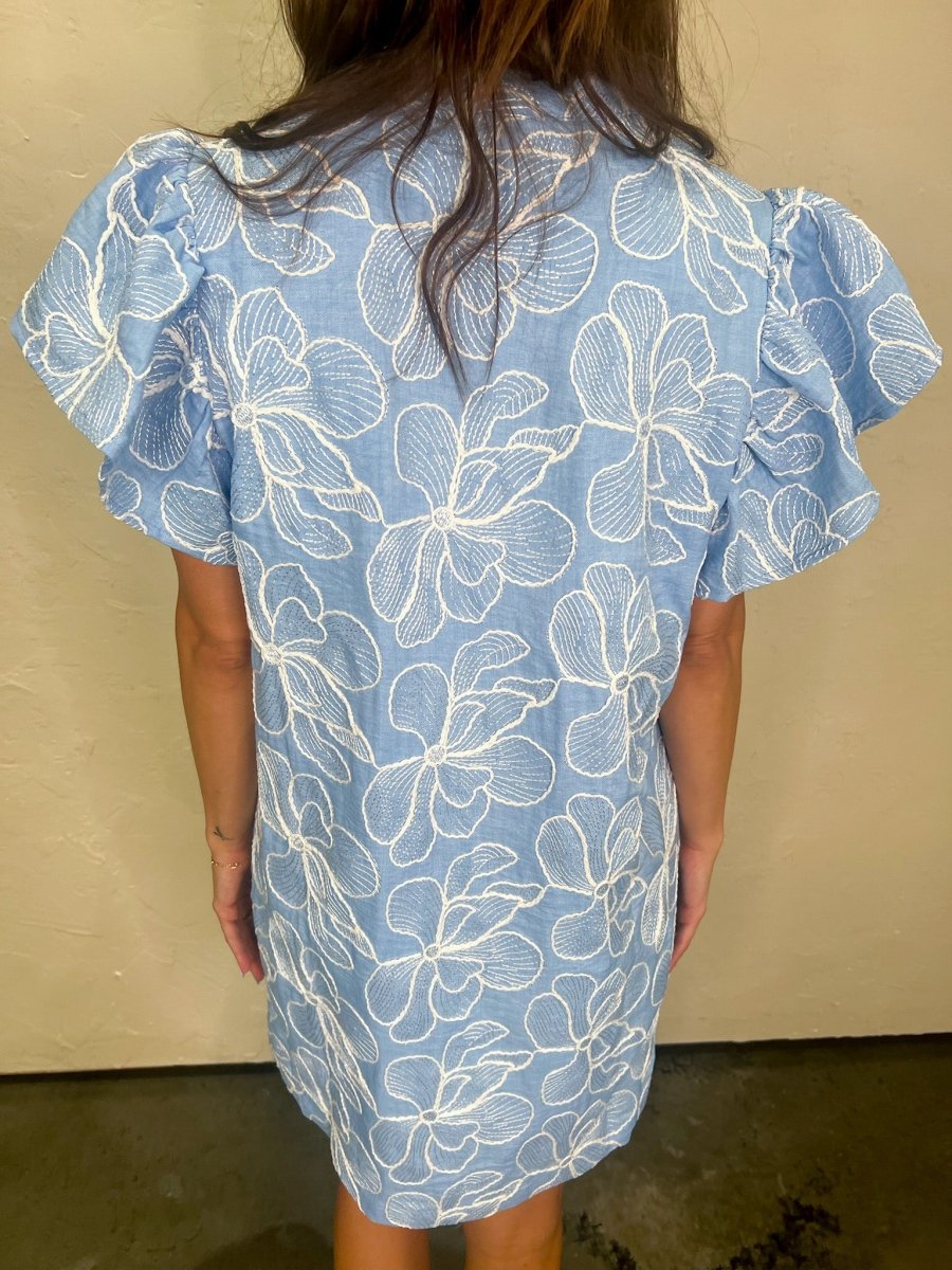 Something Blue Mini Dress - Revel Boutique
