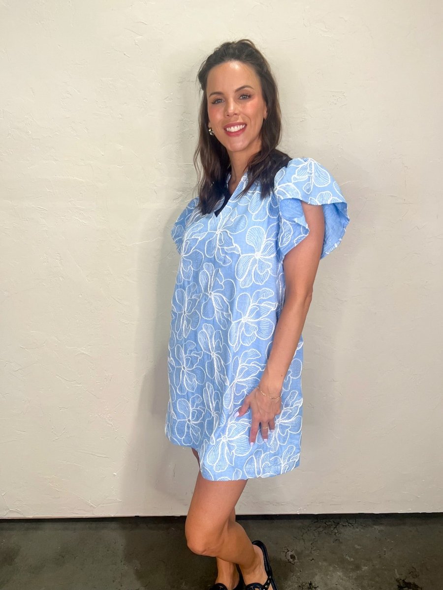 Something Blue Mini Dress - Revel Boutique