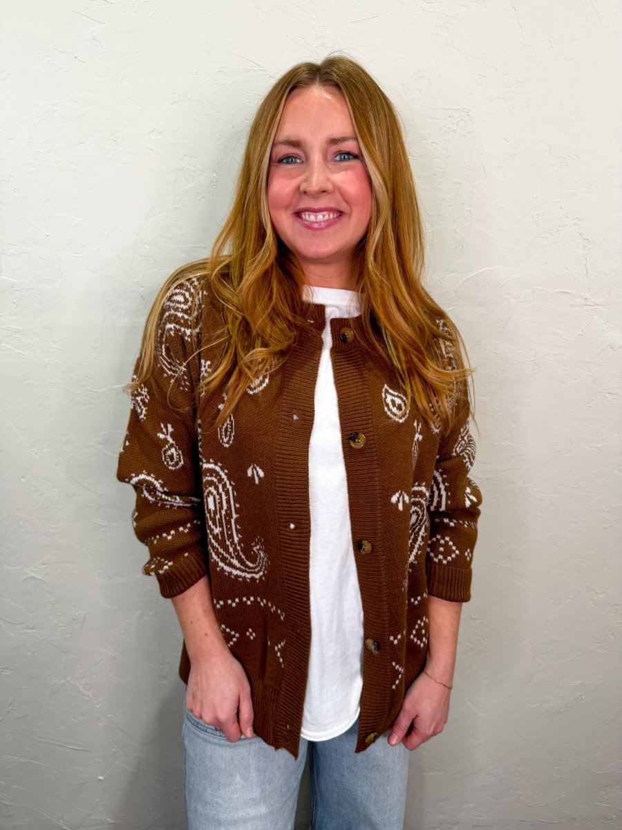 Southwest Paisley Cardigan - Revel Boutique