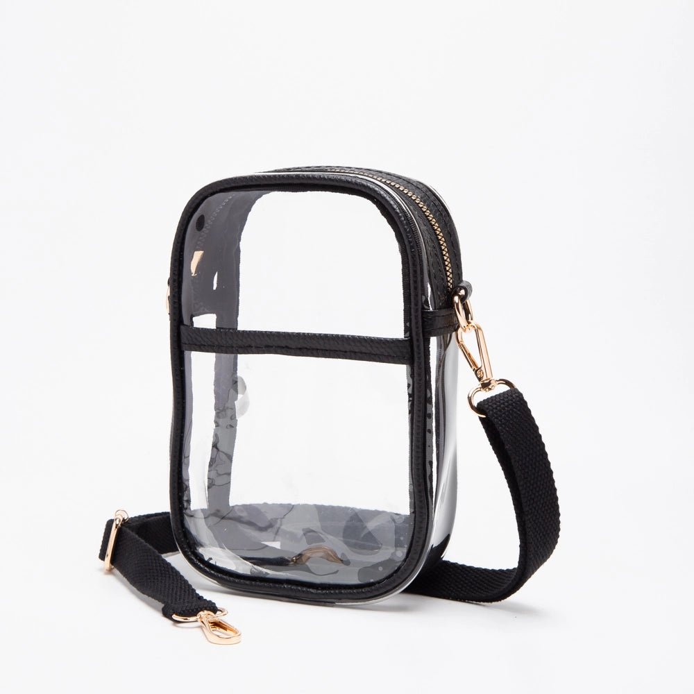 Square Up Clear Crossbody - Black - Revel Boutique
