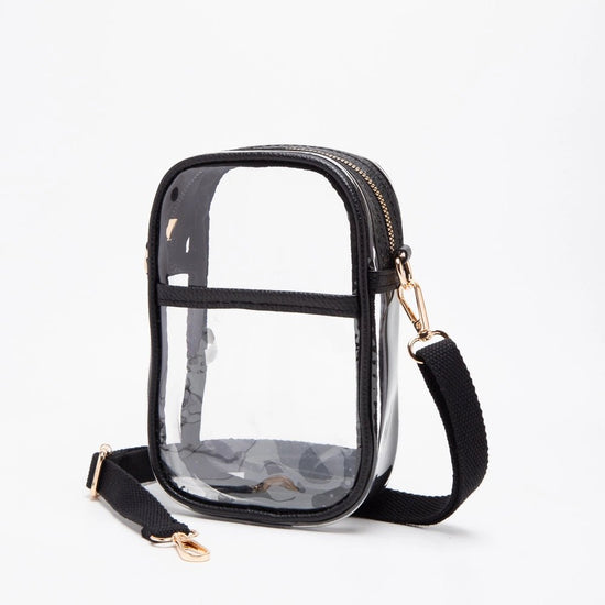 Square Up Clear Crossbody - Black - Revel Boutique