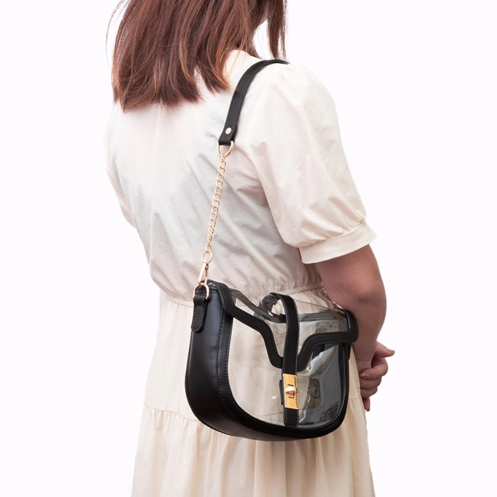 Stadium Saddle Bag-Black - Revel Boutique