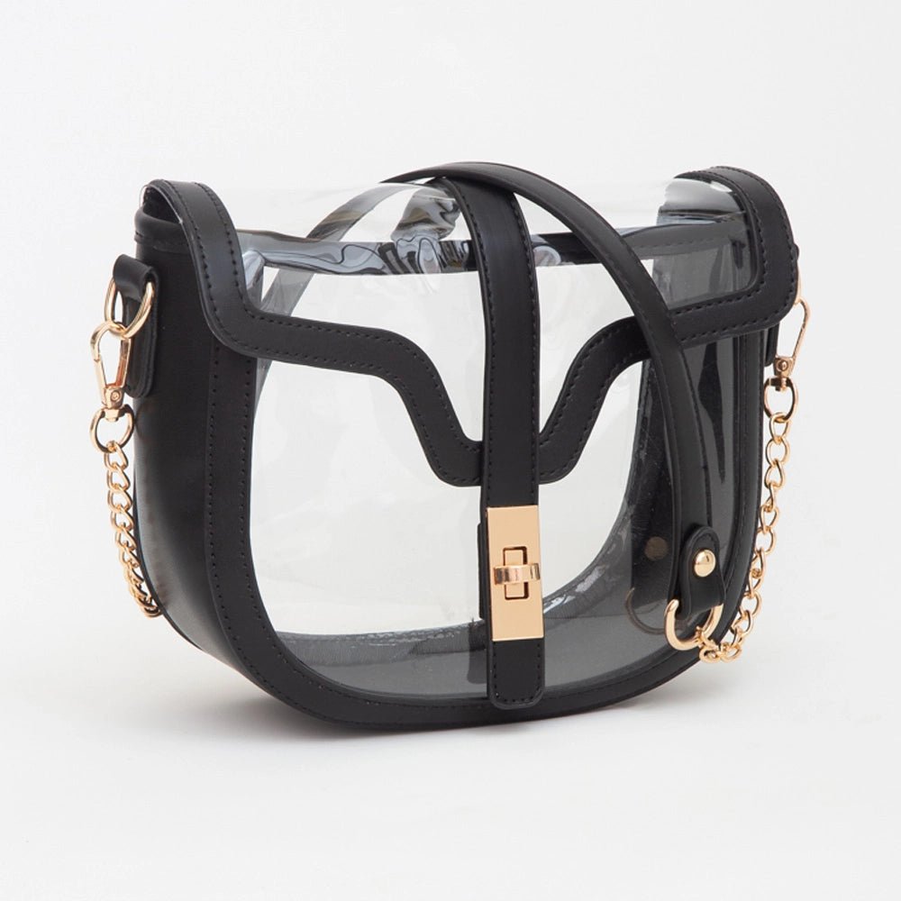 Stadium Saddle Bag-Black - Revel Boutique