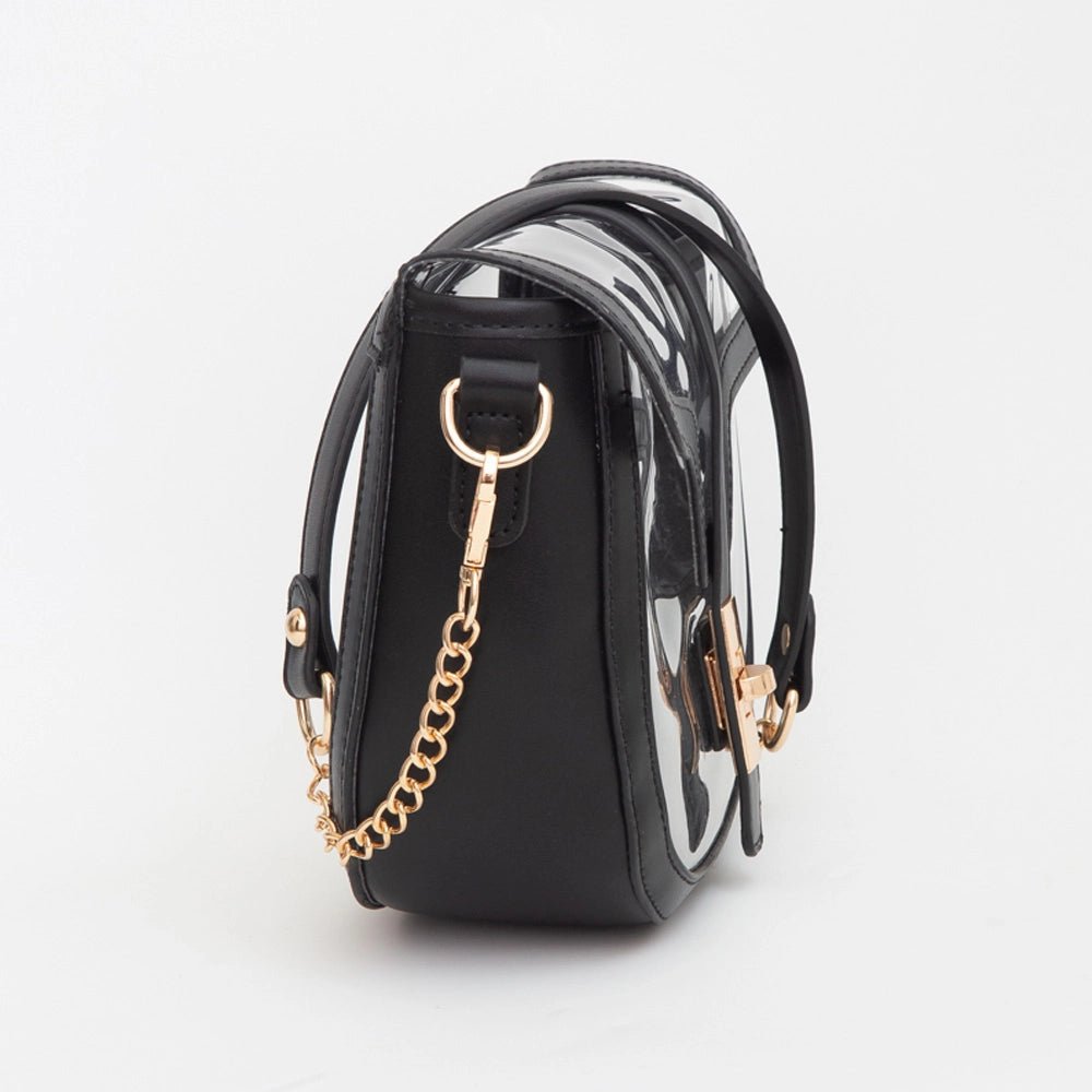 Stadium Saddle Bag-Black - Revel Boutique