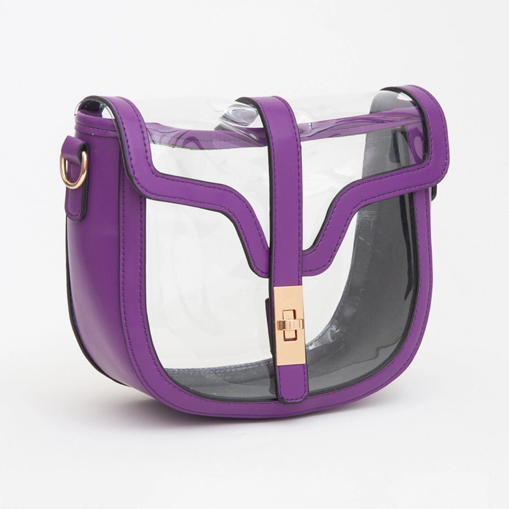 Stadium Saddle Bag- Purple - Revel Boutique