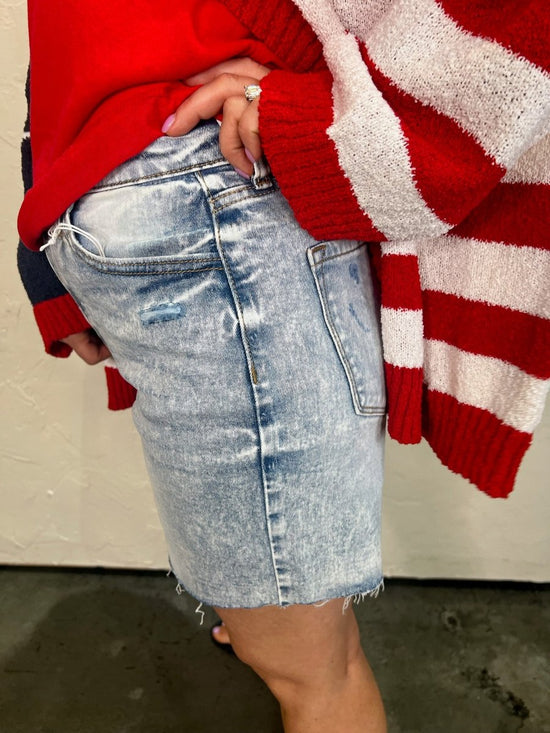 Staple Denim Short - Light Denim - Revel Boutique
