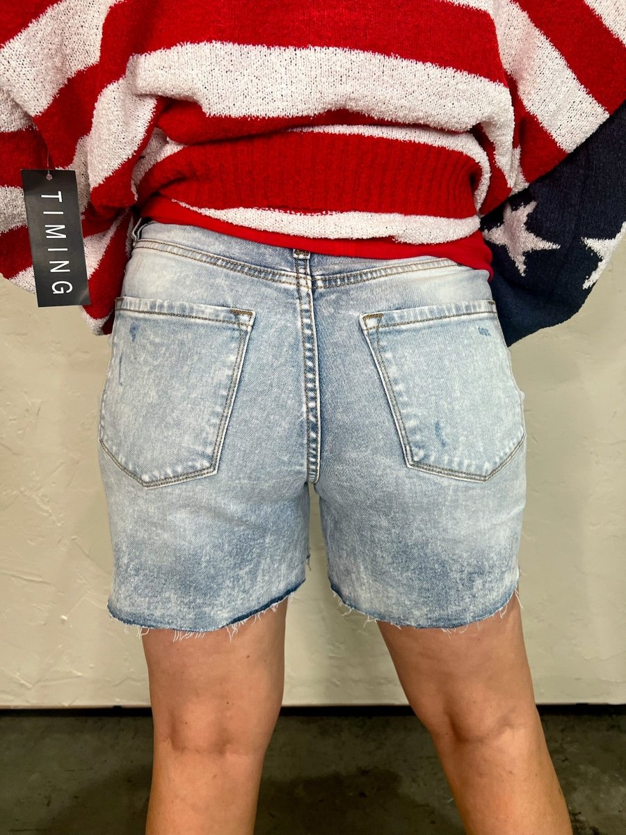 Staple Denim Short - Light Denim - Revel Boutique