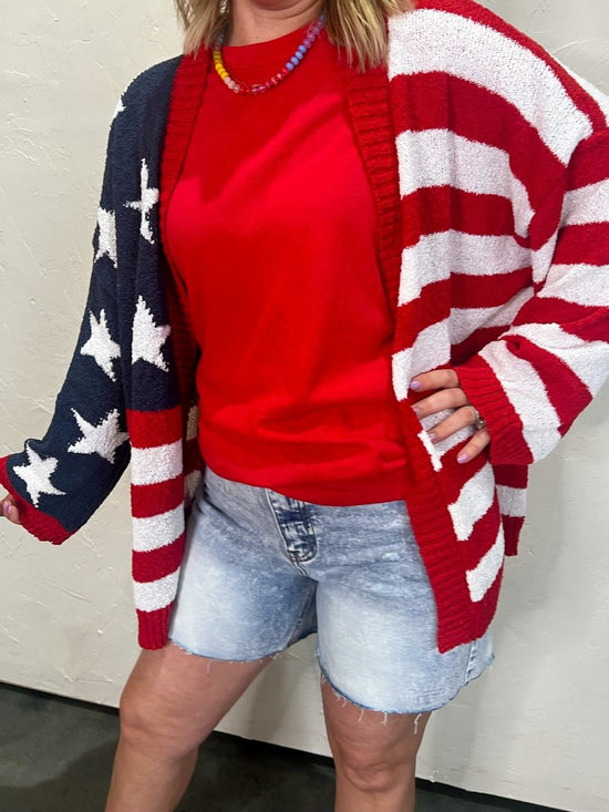 Stars & Stripes Cardigan - Revel Boutique