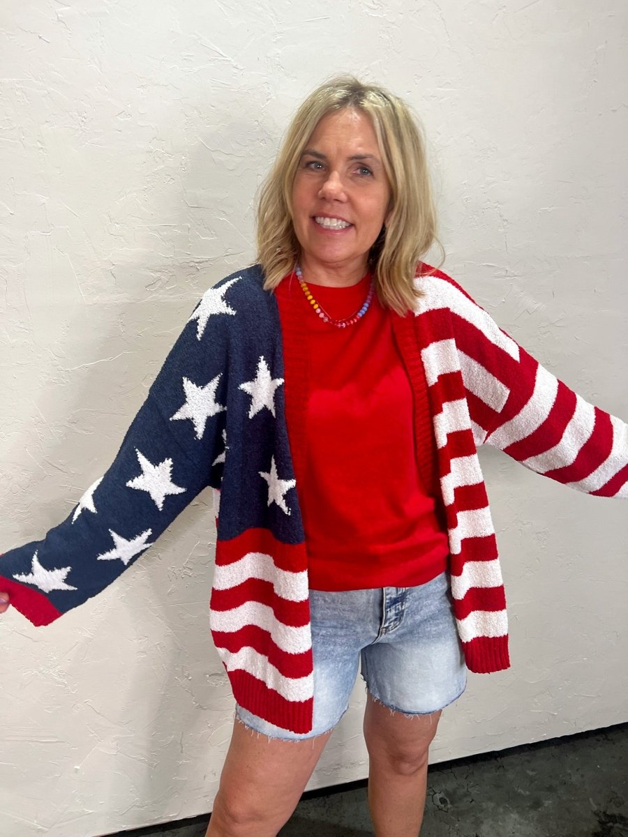 Stars & Stripes Cardigan - Revel Boutique