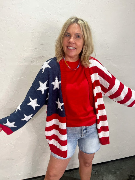 Stars & Stripes Cardigan - Revel Boutique