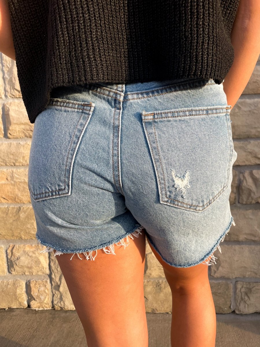 Step Up Side Slit Short - Revel Boutique