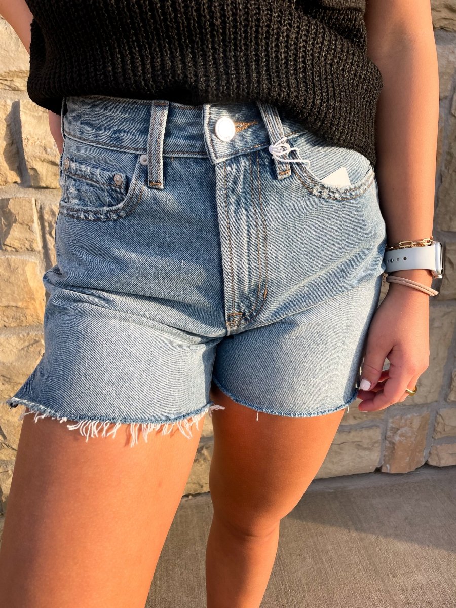 Step Up Side Slit Short - Revel Boutique