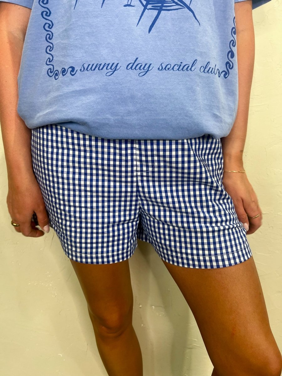 Steph Boxer Short - Blue - Revel Boutique