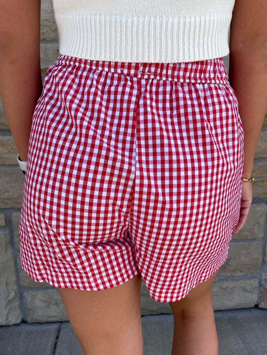 Load image into Gallery viewer, Steph Boxer Short - Red - Revel Boutique
