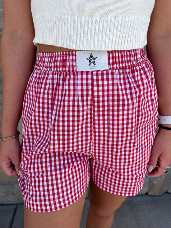 Steph Boxer Short - Red - Revel Boutique