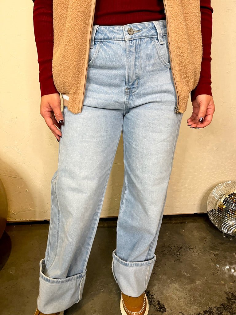 Streamline Big Cuff Jean - Revel Boutique