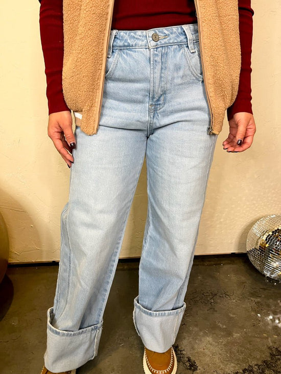 Streamline Big Cuff Jean - Revel Boutique