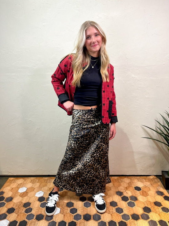 Street Chic Leopard Print Midi Skirt - Revel Boutique