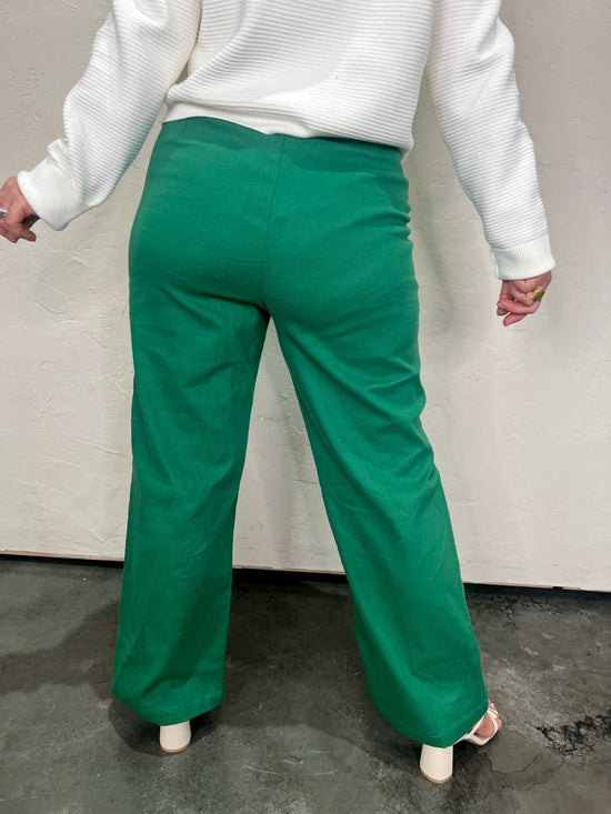 Subtle Glam Pants - Green - Revel Boutique