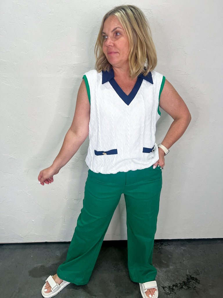 Subtle Glam Pants - Green - Revel Boutique