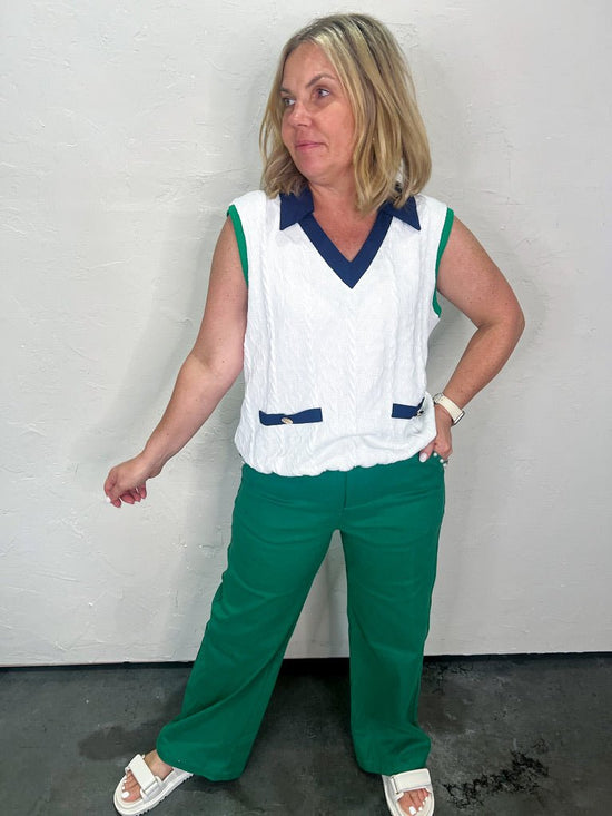 Subtle Glam Pants - Green - Revel Boutique