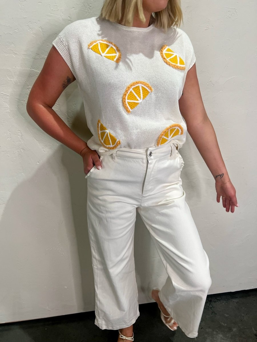 Subtle Glam Pants - Ivory - Revel Boutique