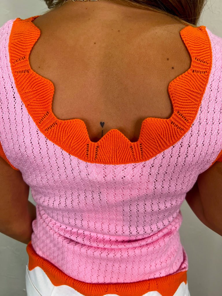 Summer Love Pointelle Tank - Pink - Revel Boutique