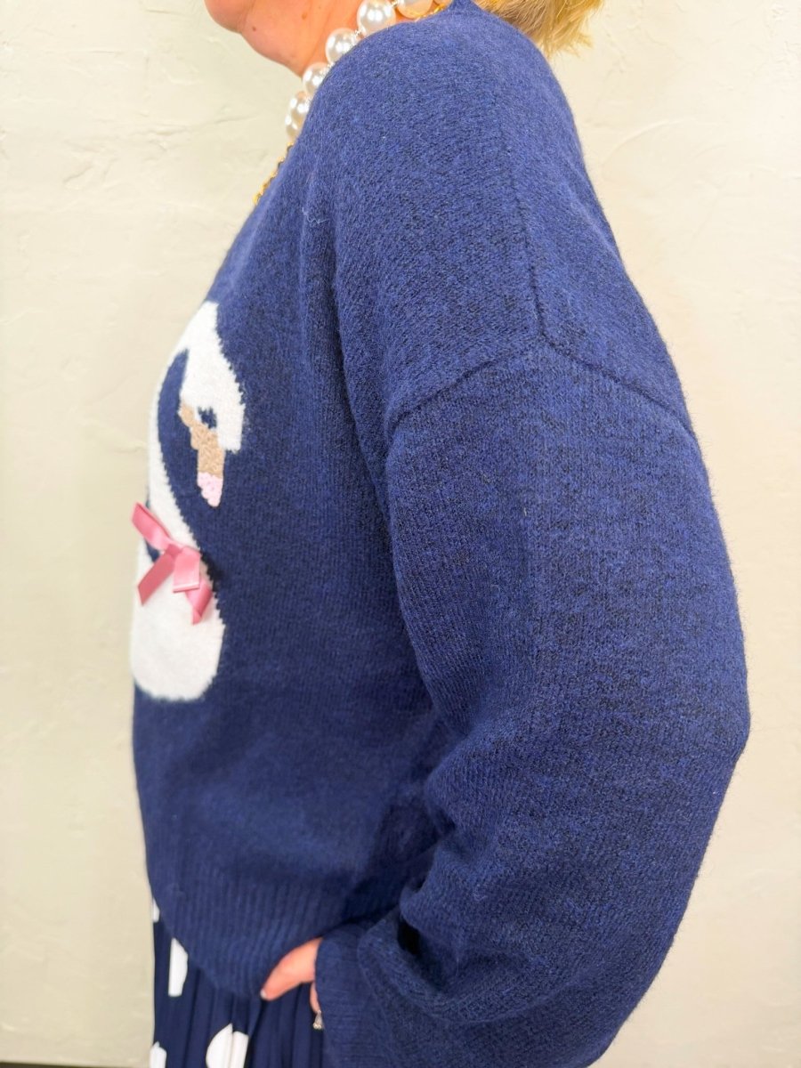 Swan Song Sweater - Navy - Revel Boutique