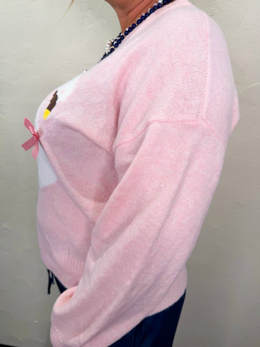Swan Song Sweater - Pink - Revel Boutique