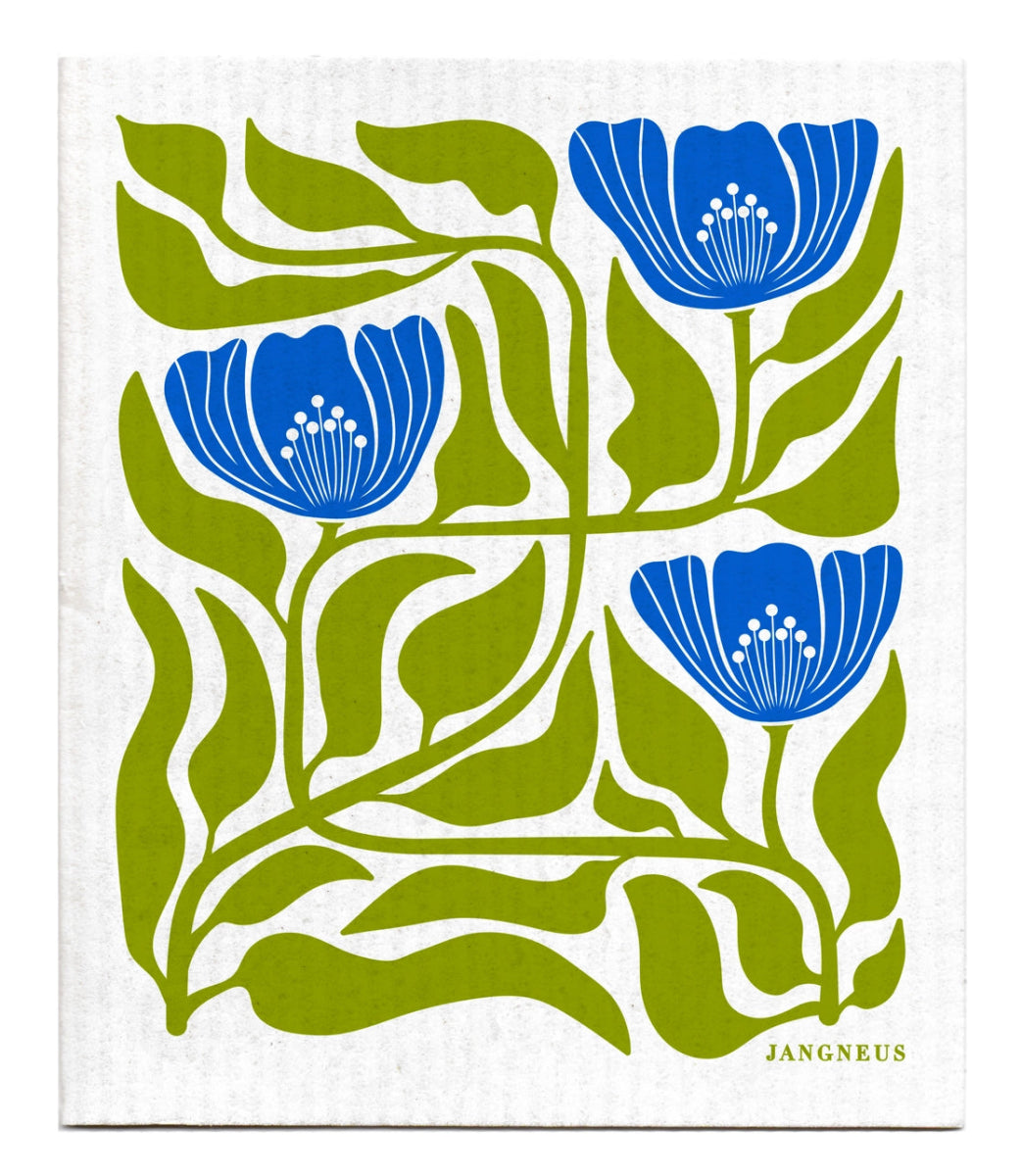 Swedish Dishcloth - Blue Flower - Revel Boutique