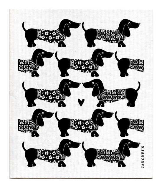 Swedish Dishcloth - Dachshund Black - Revel Boutique