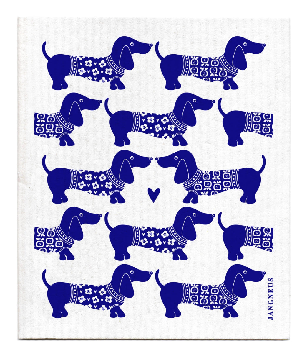Swedish Dishcloth - Dachshund Blue - Revel Boutique
