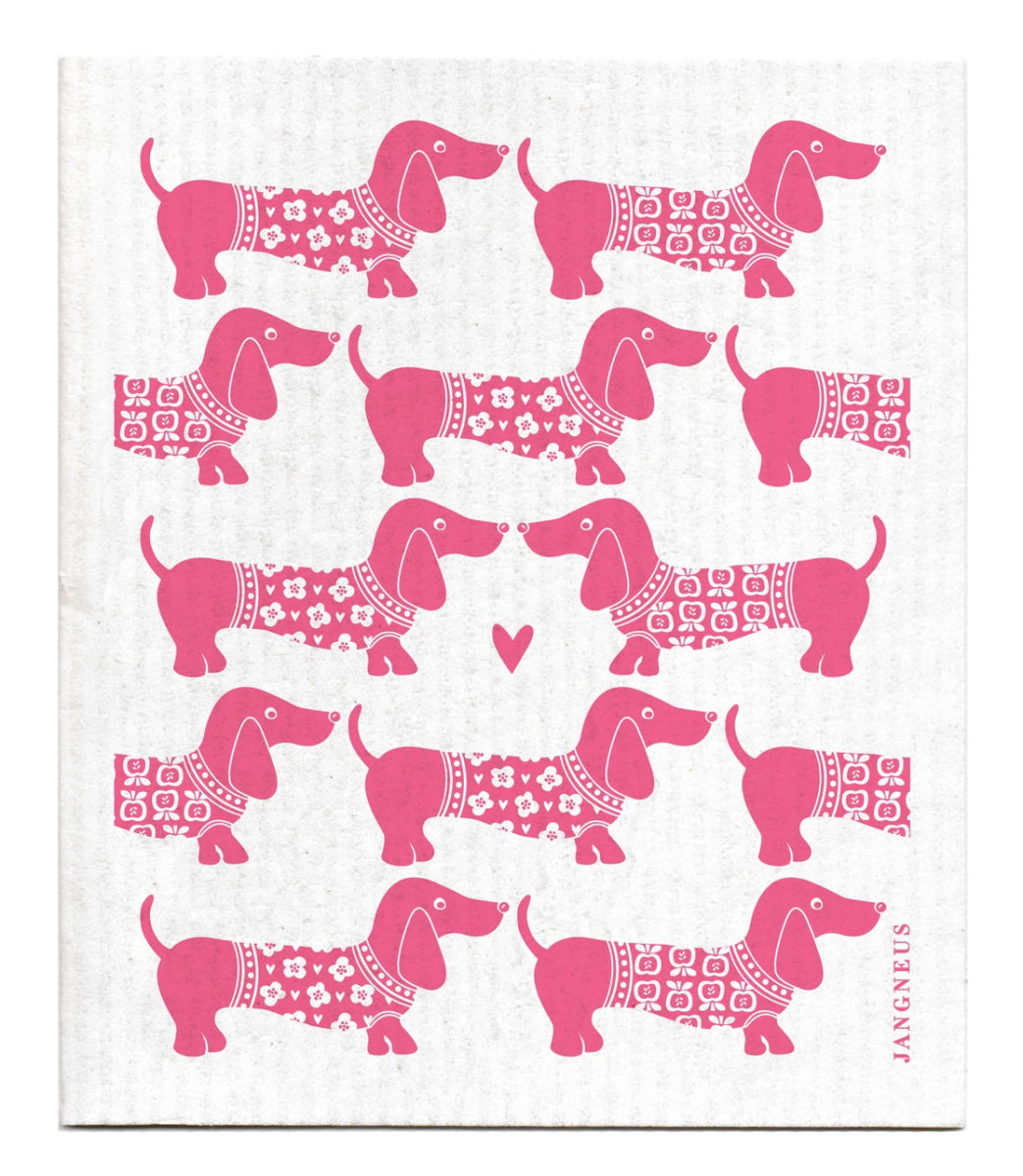 Swedish Dishcloth - Dachshund Pink - Revel Boutique