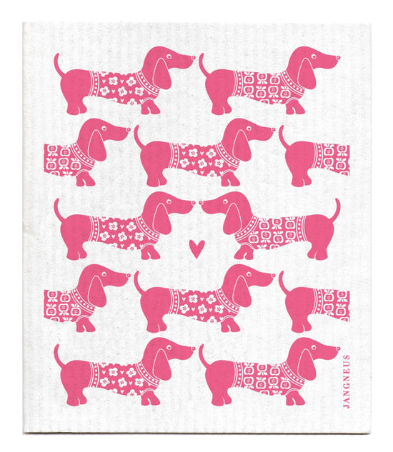 Swedish Dishcloth - Dachshund Pink - Revel Boutique