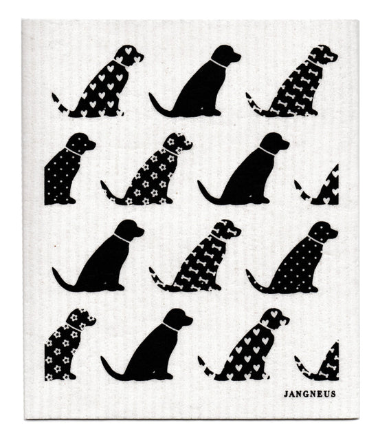 Swedish Dishcloth - Dogs Black - Revel Boutique