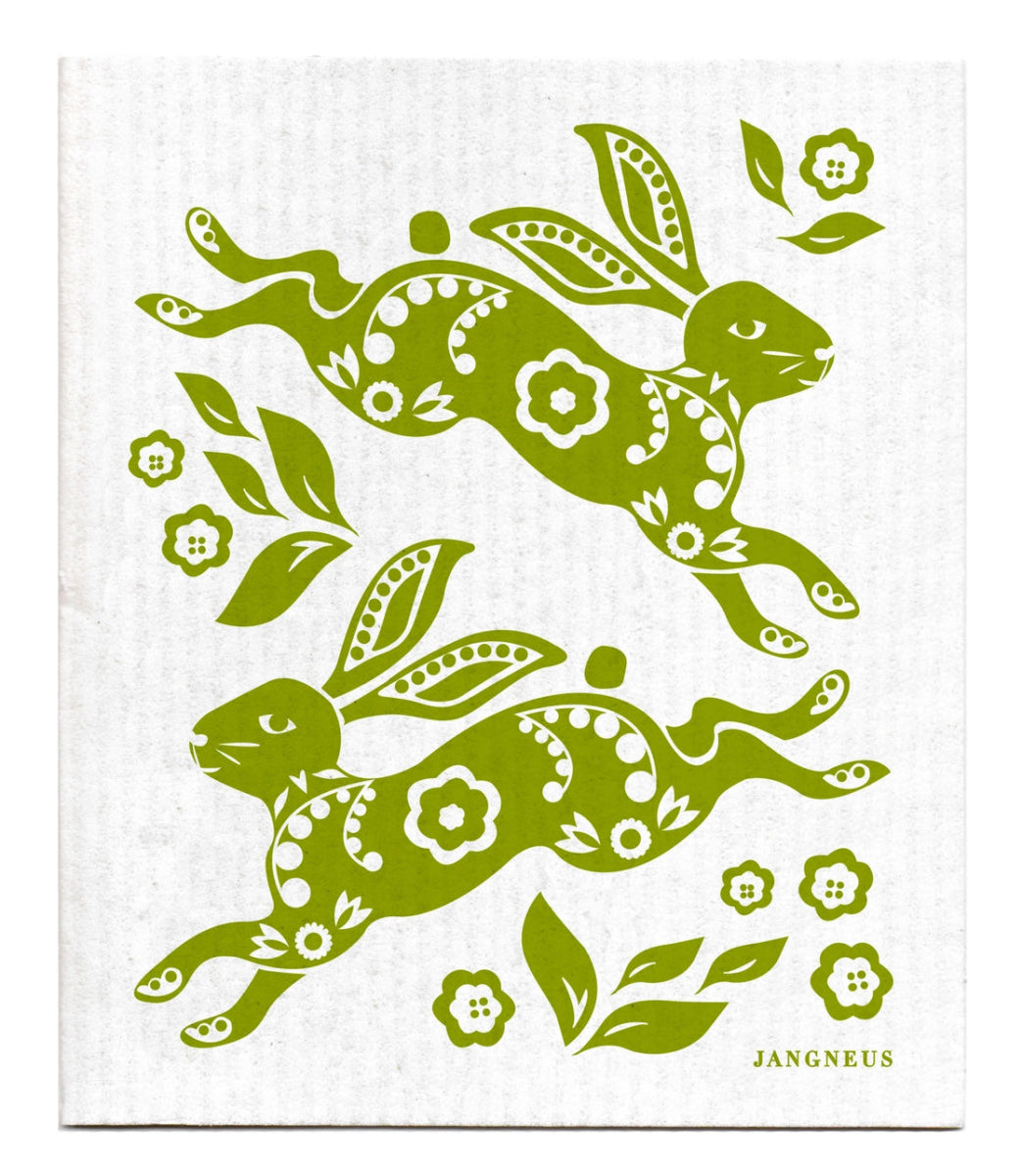 Swedish Dishcloth - Green Hare - Revel Boutique